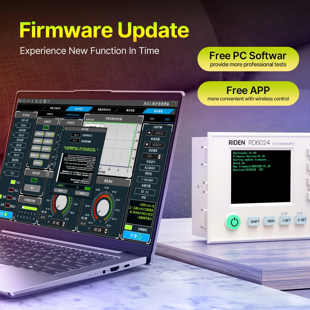 RD RD6024 RD6024W 파워 서플라이 벅 컨버터 60V 24A USB WiFi DC-DC 조절식 스텝다운 전압 벤치 & 1500W AC-DC PSU