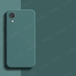 Silicone Soft Rubber Protector Case - Plain Design for A23 (Black Green)