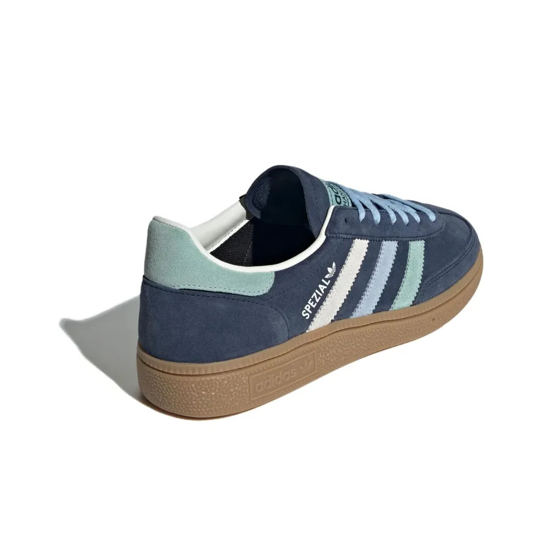 Adidas New HANDBALL SPEZIAL LOW Men and Women Board Shoes Classic Retro Sneakers Casual Fashion Sneakers Deep Indigo&Cyan