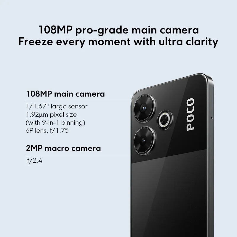 POCO M6 4G Smartphone Global Version 108MP pro grade camera