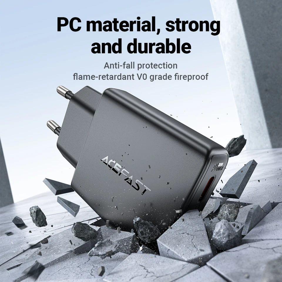 ACEFAST 초박형 GaN PD30W 고속 충전 휴대폰 충전기, 아이폰 16, 15/14 프로 맥스, 벽 여행, USB C, USB A 포트, 고속 충전 ACEFAST 초박형 GaN PD30W 고속 충전 휴대폰 충전기, 아이폰 16, 15/14 프로 맥스, 벽 여행, USB C, USB A 포트, 고속 충전