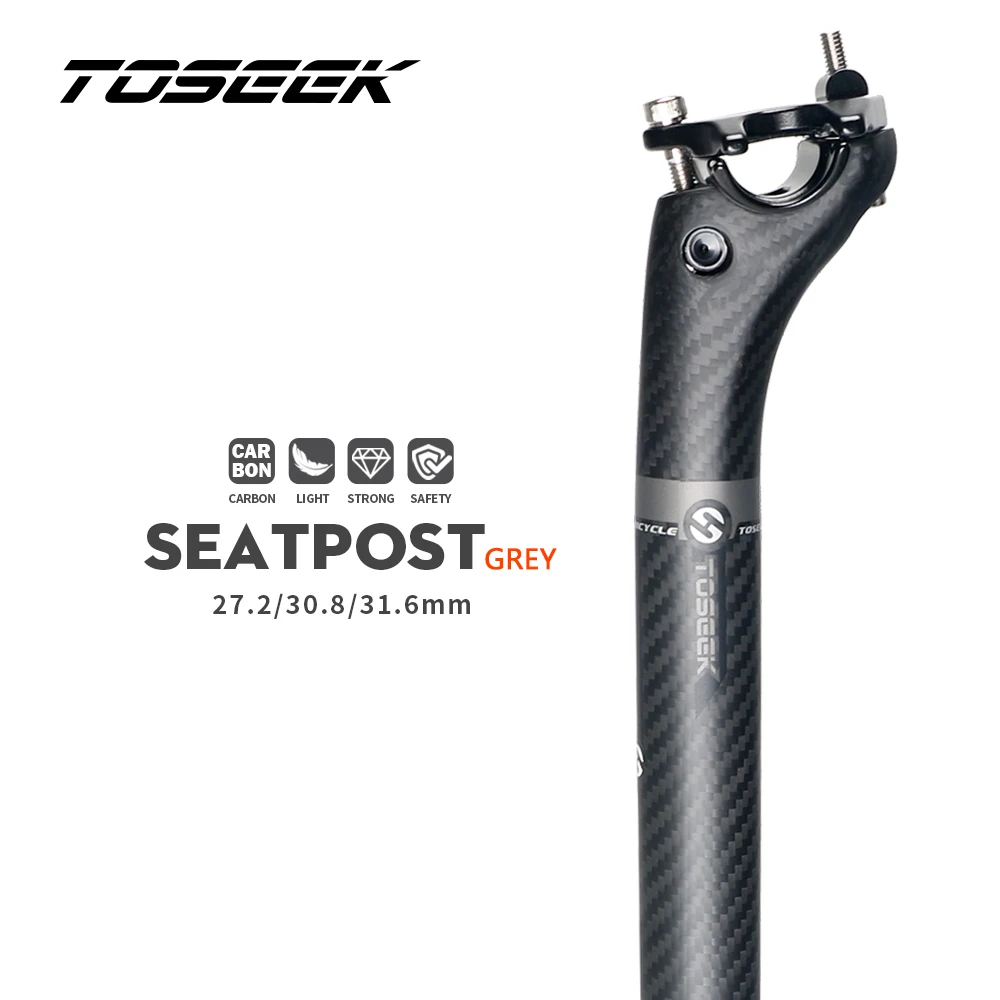 

TOSEEK Seatpost Carbon 3K Weave Matt Offset 20mm Seat Post 27.2/30.8/31.6 Mtb Telescopic Dropper