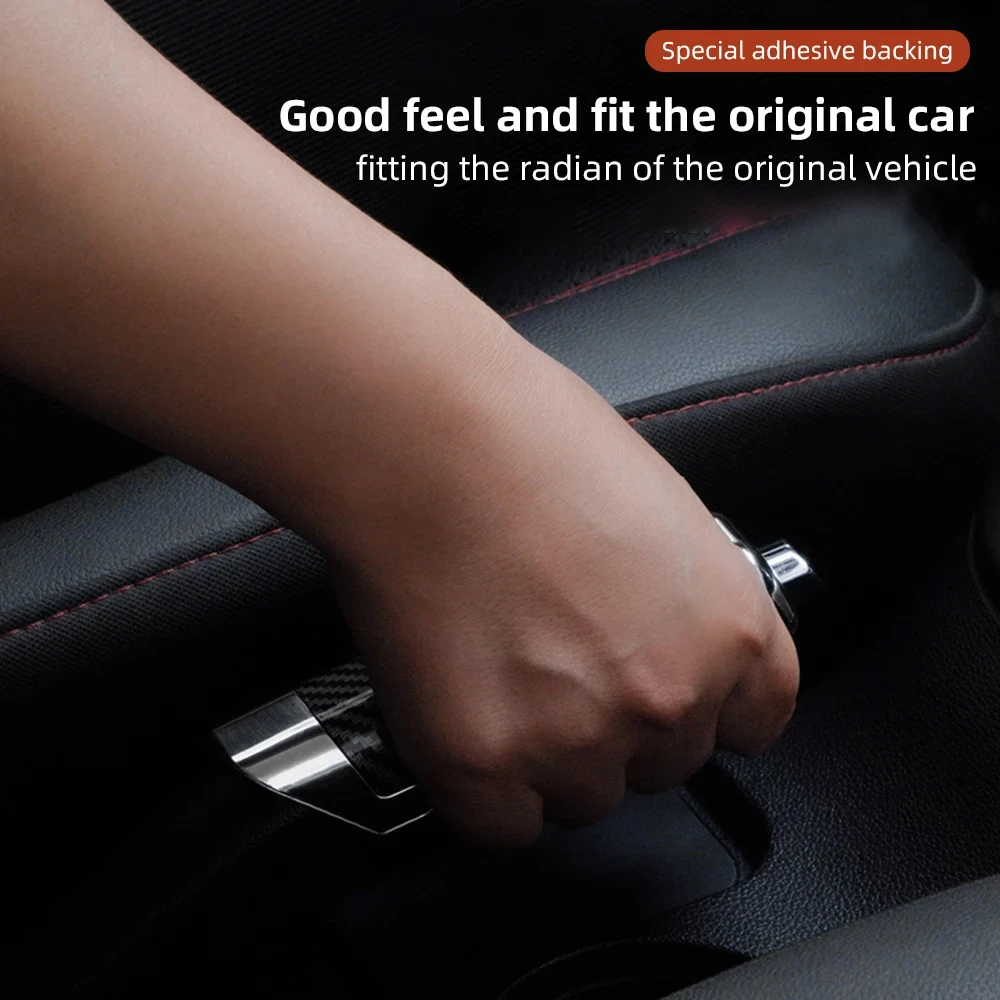 Car Handbrake Grip Carbon Fiber Car Hand Brake Protector Cover Anti-Slip Auto Hand Brake Sleeve Interior Accessories Decor hand brake cover
