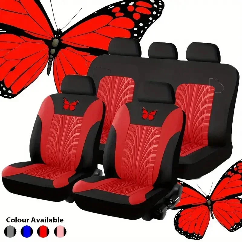 Butterfly Glamour Car Seat Cover Set - Premium Bronzing, Universal Fit, Fashionable, Durable & Comfortable