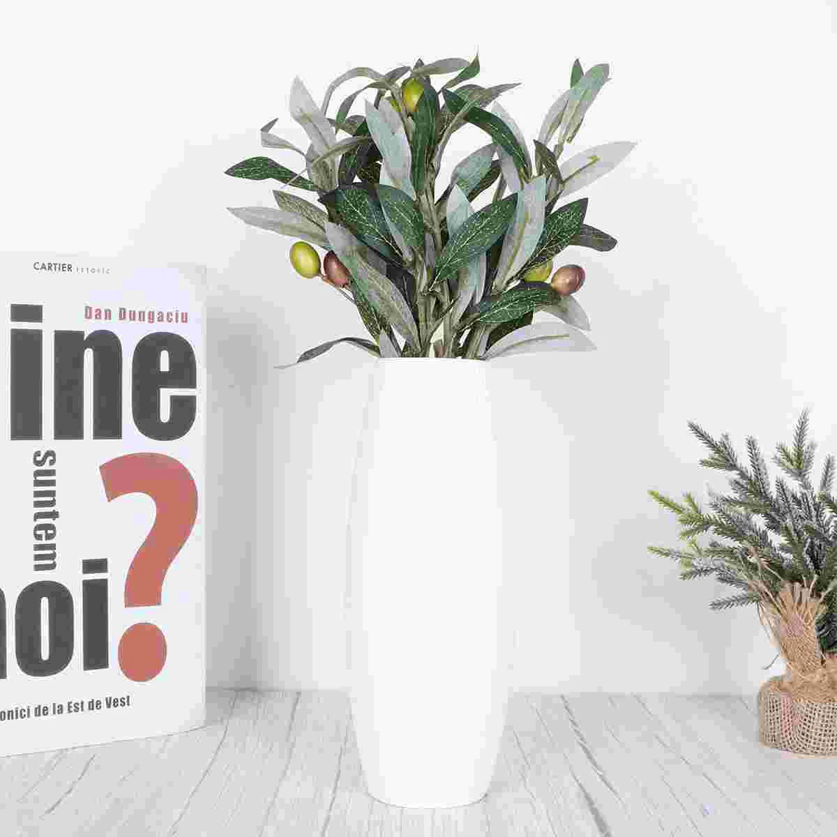 

2 Pcs Outdoor Olive Green Decor House Plants Indoors Flower Arrangement Supplies