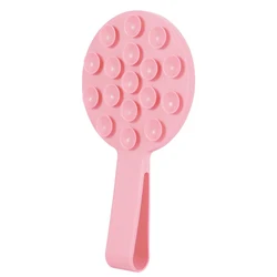 Versatile Magnetic Phone Holder with Silicone Suction Cup and Portable Stand (Pink)