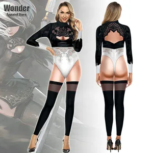 Women Japanese Anime Witch 3D Printing Jumpsuit Adult Halloween Cosplay Costumes Party Role Playing Dress Up Outfit