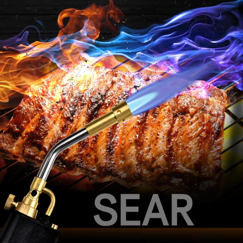 Propane MAPP Torch With 3 Nozzles Brazing Welding Gas Trigger-Start Torch Swirl Flame Tip For Soldering And Brazing Applications gas torch welding torch