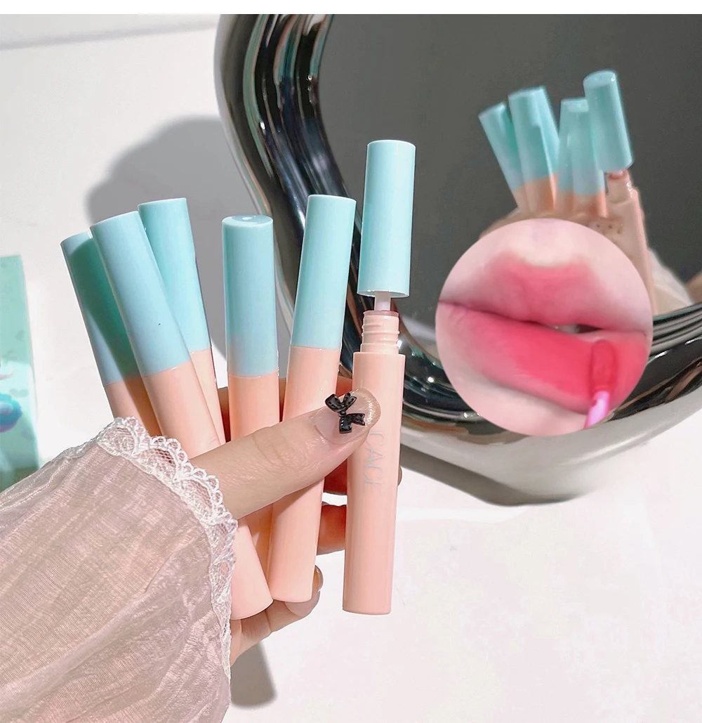 Description Picture 5 of itemLip Gloss Pack Set Make-Up For Women Liquid Lipstick Long-Lasting Nonstick Cup Peach Matte Finish Lip Gloss Resistant To Fading