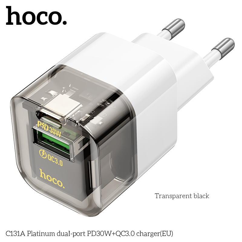 HOCO 30W Quick Charge 4.0 3.0 QC PD Charger QC4.0 QC3.0 USB Type C Fast Charger for iPhone 15 14 13 12 Xiaomi Phone PD Charger