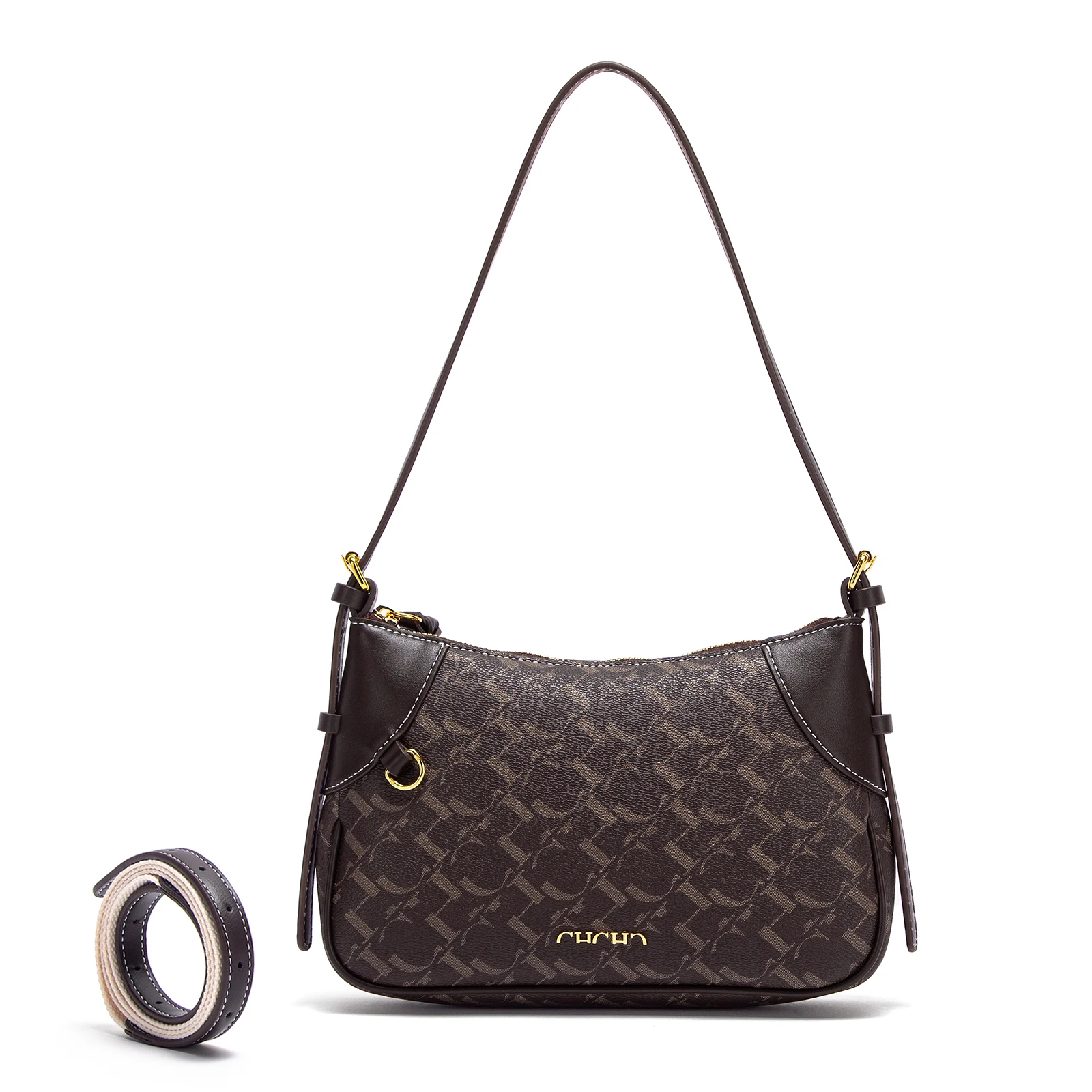 حقيبة كتف نسائية من CHCH لصيف 2025، تتميز بتصميم ه...