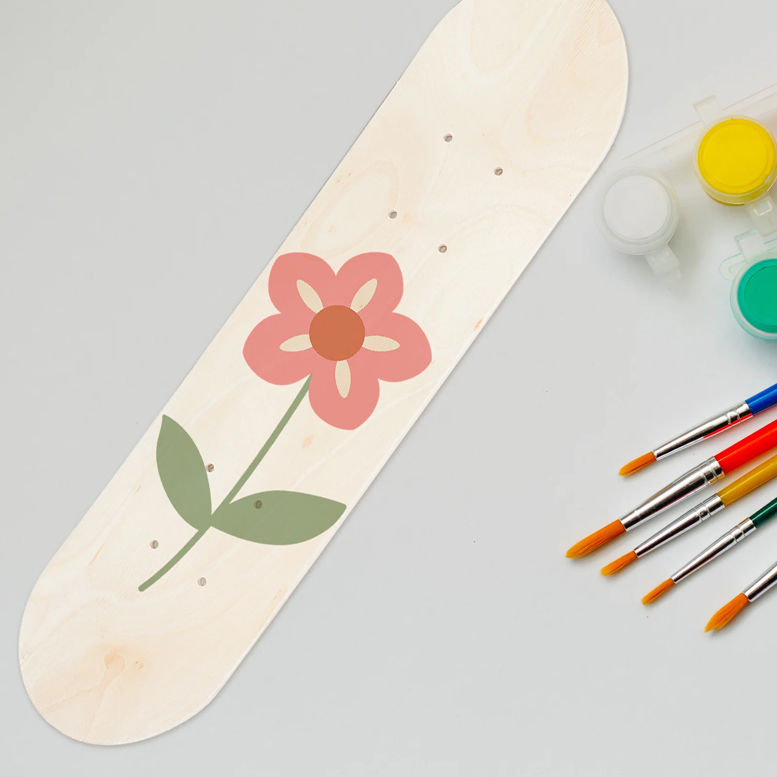 

60cm Skateboard Deck Maple Skate Board Blank Adults Kids DIY Hand-painted Decorative Board Double Rocker
