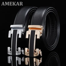 

2021 Business Genuine Leather Belt For Men Fashion H Automatic Buckle Belt Male Genuine Leather Belt Clothing Accessories