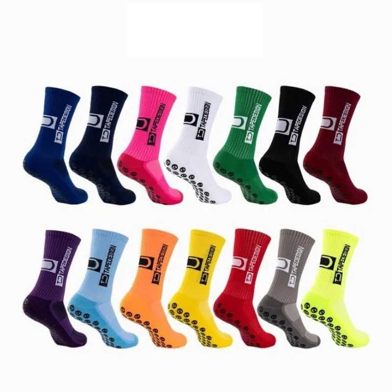ANTI SLIP Tape Football Socks Mid Calf Non-Slip Soccer Sport Cycling Sports Men's ladies Sock Grip Yoga 1 Pairs