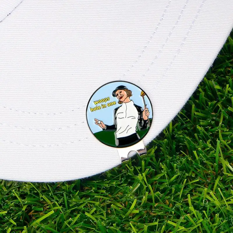 Golf Ball Marker Golf Hat Clip Magnetic Adsorption Metal Mark Removable Metal Visor Markers Clips Accessories