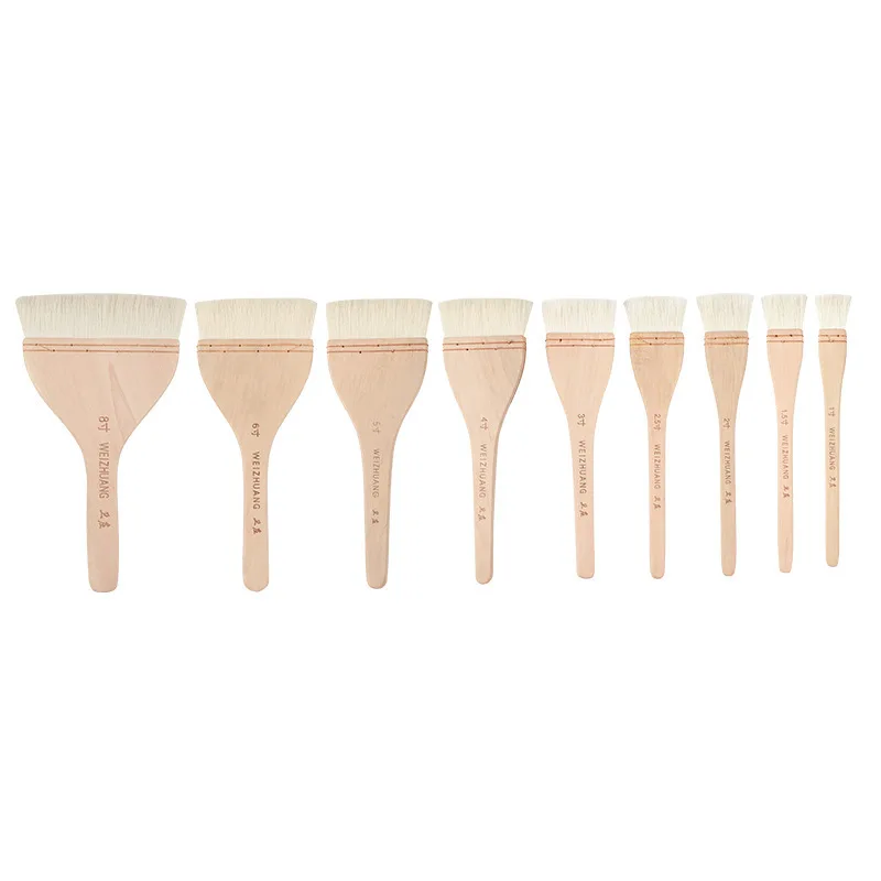 1Pc Flat Paddle Paint Brush with Long Handle 1-4 Inch Large Scale Artist Craft Brush for Oil and Acrylic Paints Art Supplies 3