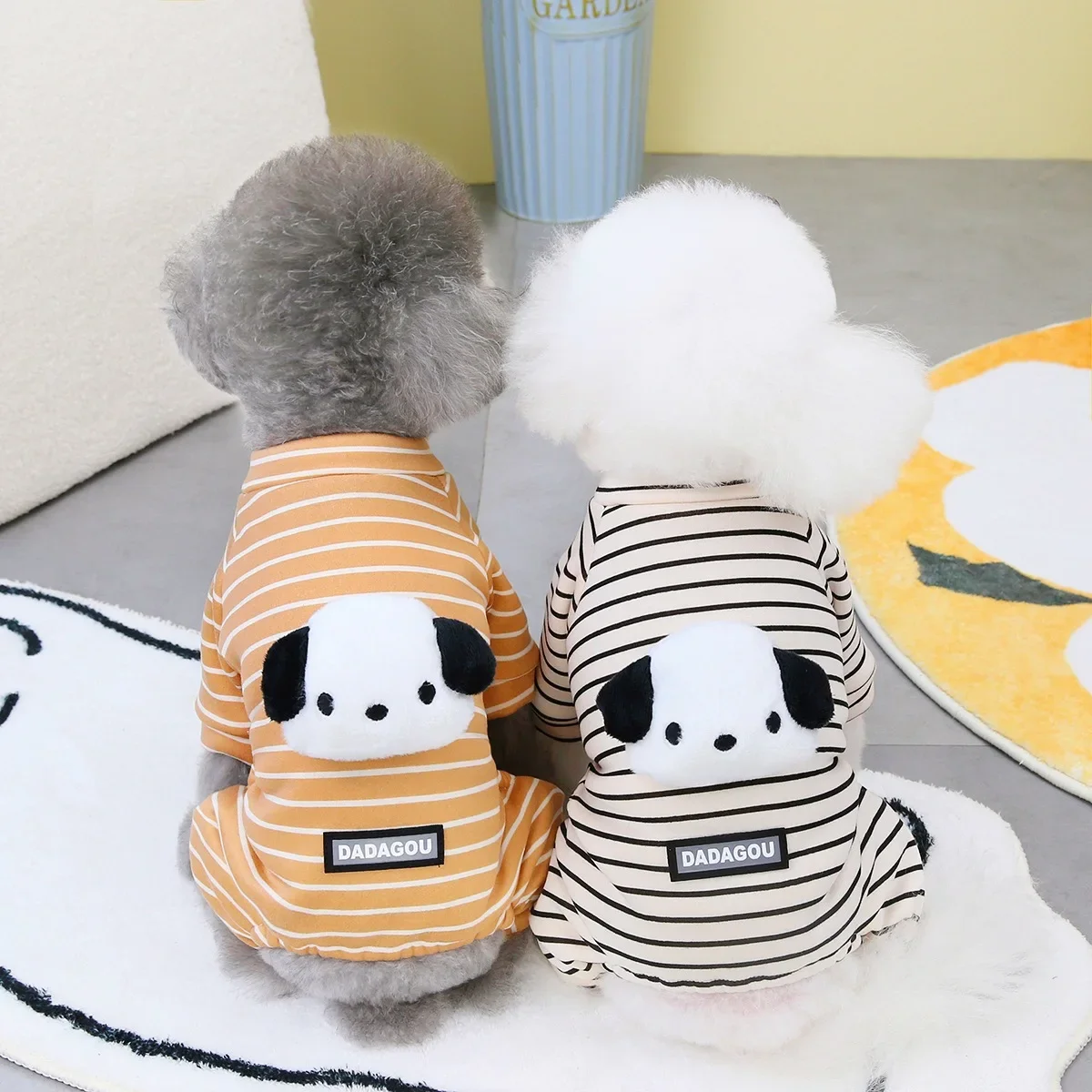 

Stripe Winter Dog Pajamas Pet Clothes for Small Dogs Cat Pyjama Dog Puppy Jumpsuit for Medium Dogs Sleepingwear Warm Clothing