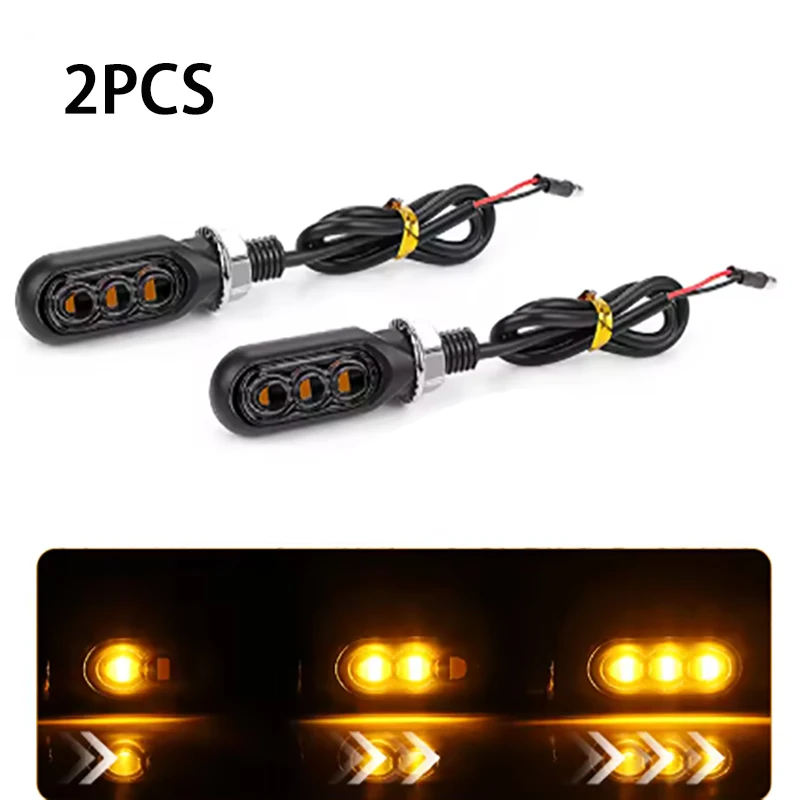 ตัวเลือกสินค้า ไฟเลี้ยวจักรยานยนต์ 3 ดวง สีเหลืองอำพัน 12V