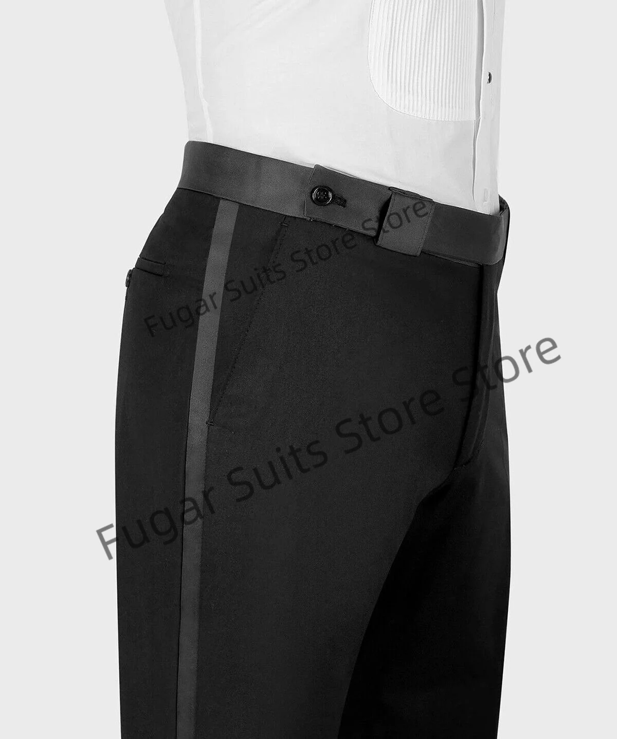 Luxury Beaded Trim Banquet Men Suits Slim Fit Peak Lapel Wedding Groom Tuxedos Prom 3 Pieces Sets Trajes Elegante Para Hombres