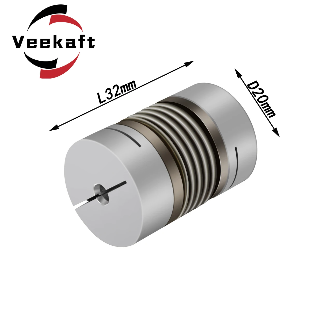 Corrugated coupling D20L32 3/4/5/6/6.35/8mm CNC Aluminium Alloy Stepper Motor Coupler Shaft Couplings 3D Printer