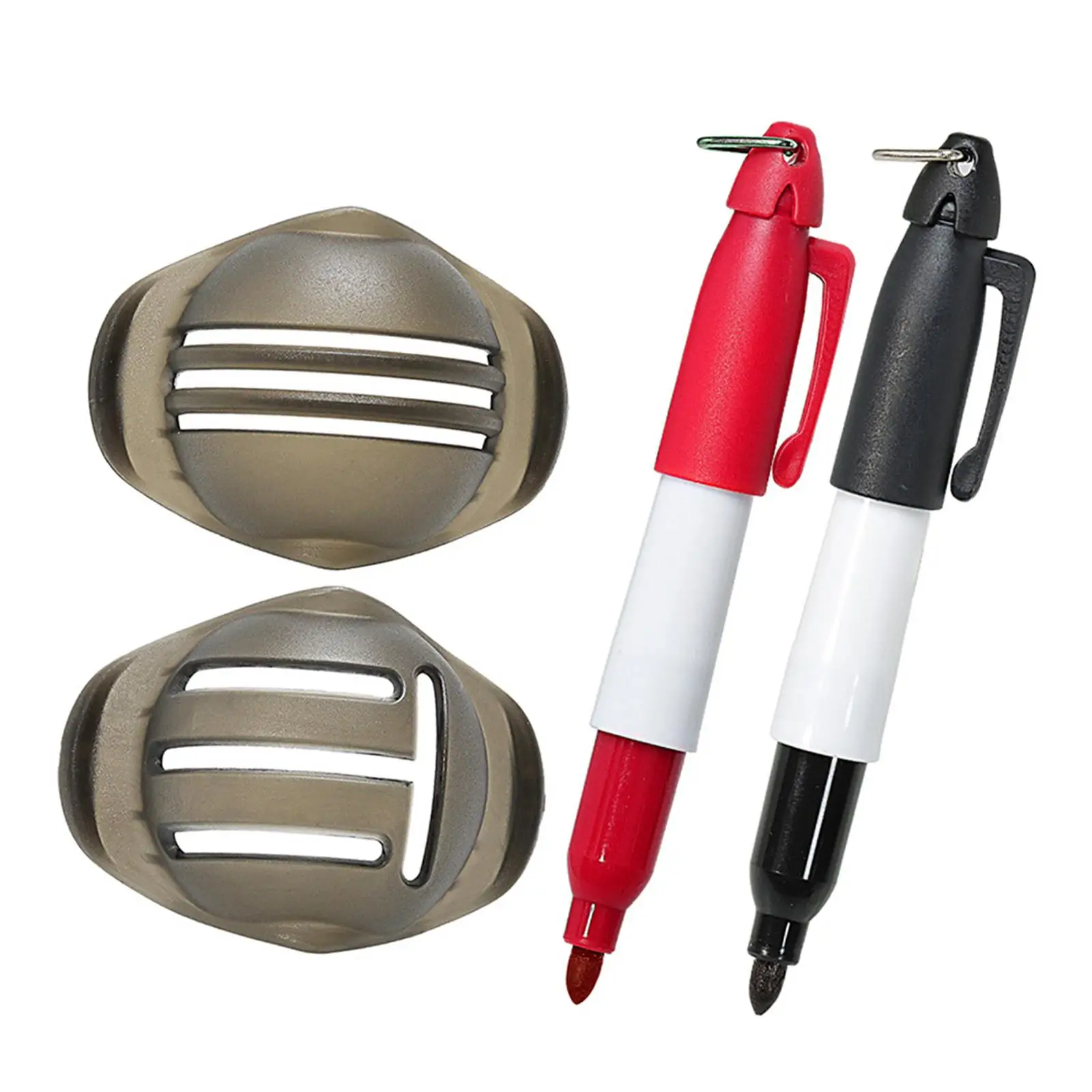 2개 골프공 마커 세트 템플릿 골프공 정렬 도구 위치 지정용