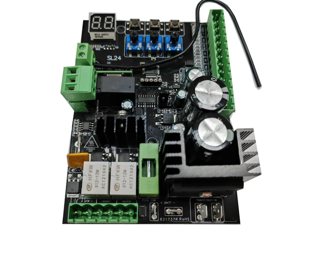 Universal Control unit for sliding gate opener 24Vdc SL24 Model  has port for Photocells input Limit switch 6