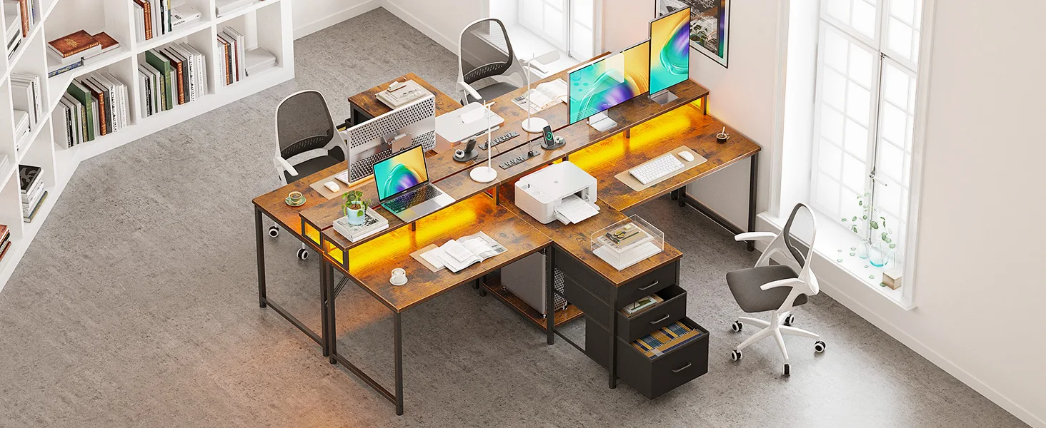 two person gaming desk