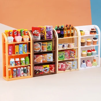 1:12 Dollhouse Miniature Supermarket Shelf Display Stand Storage Rack Scene Decor Toy Doll House Accessories 1