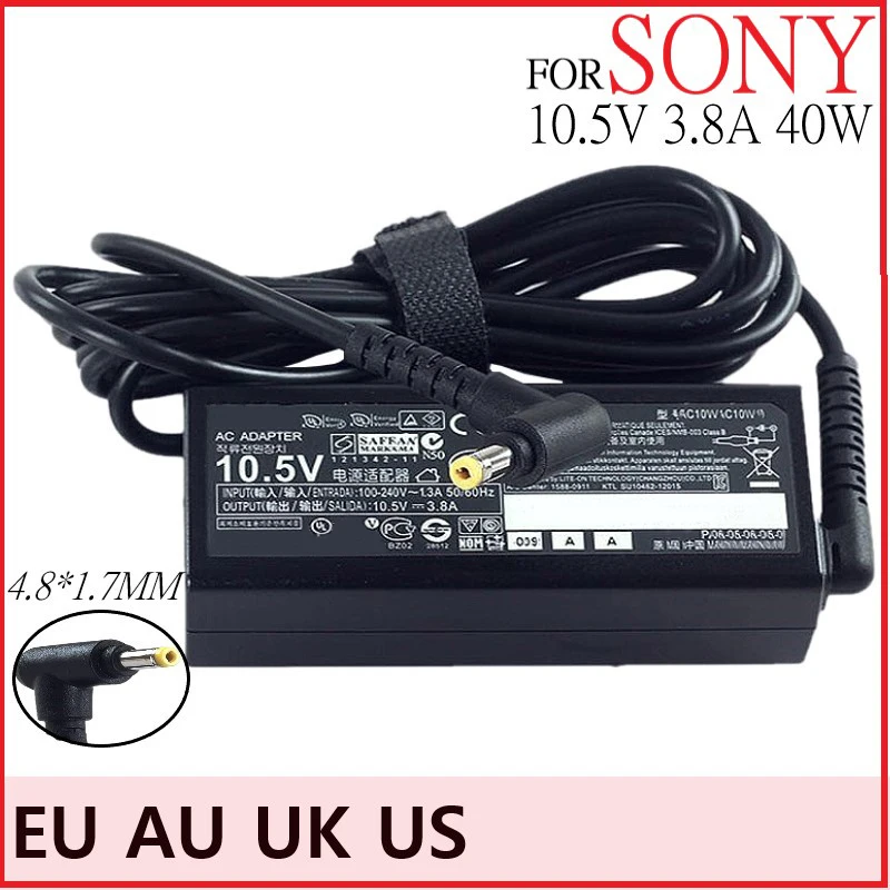 Original 10.5V 3.8A Laptop AC Adapter For Sony Vaio DUO11 DUO10 DUO13DUO 11 DUO 13 PRO Ultrabook AC10V8 VGP-AC10V10 Charger | Компьютеры и