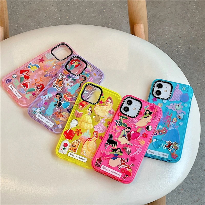 Fashion Cartoon Disney Princess Silicone Case For iPhone 12 11 Pro Max