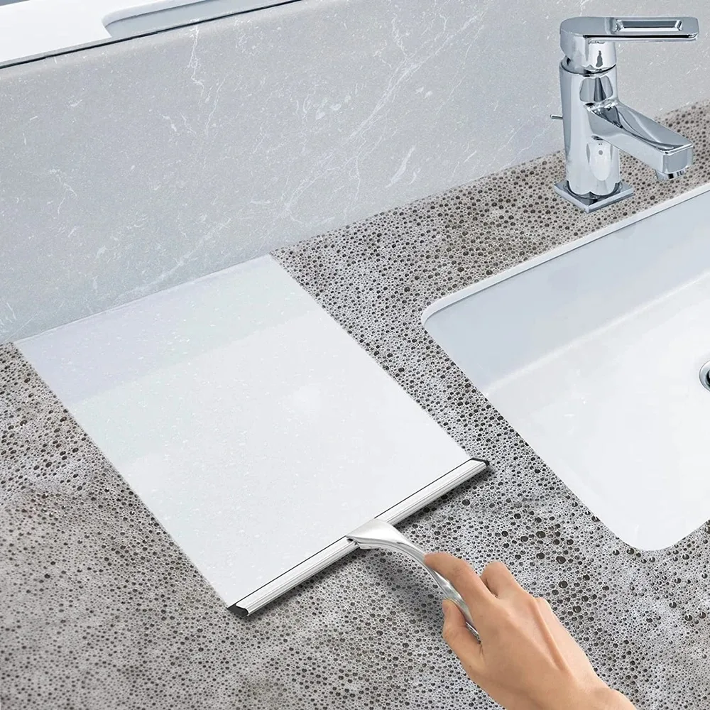 Shower Squeegee Stainless Steel for Shower Doors Bathroom Window Mirror Cleaning