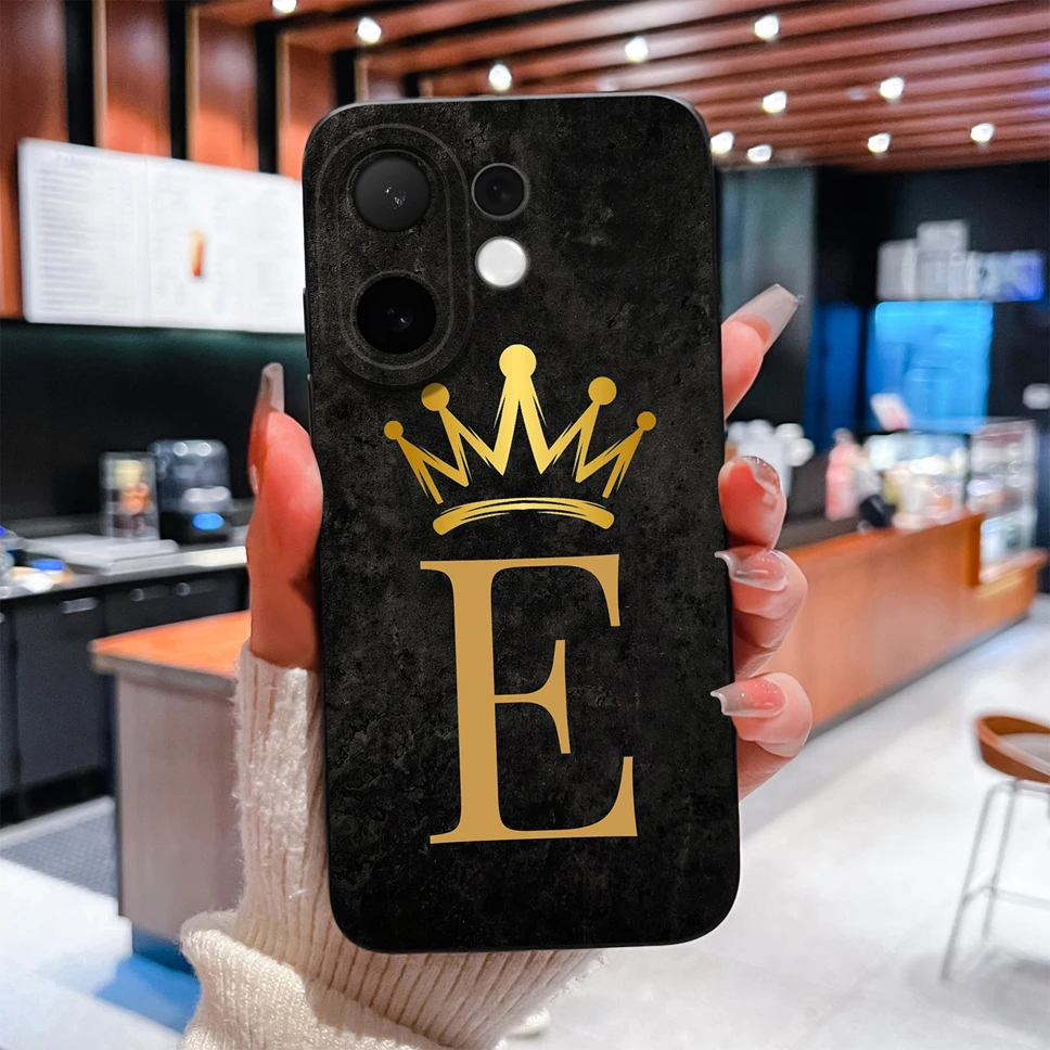 Luxe Alphabet Soft Silicone Anti-Drop Phone Case - Full Coverage