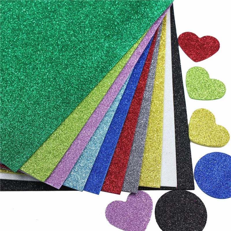 Apli Foam with glitter (blue, gold, red, green) 210 x 297 x 2 mm A4 4  sheets - VMD parfumerie - drogerie