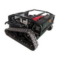 Customized 200m intelligent remote control lawn mower gasoline powered high horsepower crawler lawn mower farm lawn mower 1