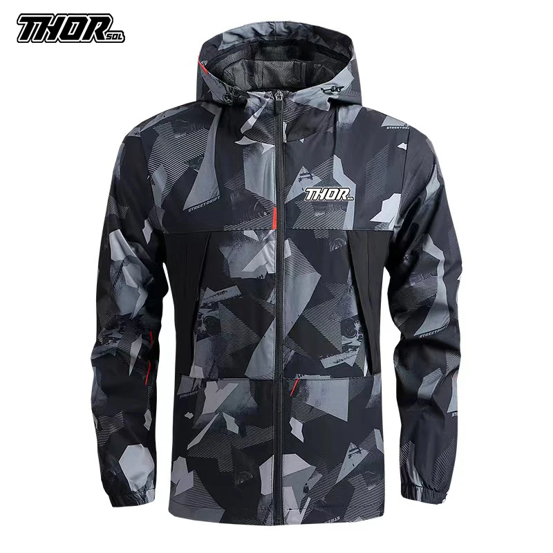 THORSOL Men's Motocross Bicycle Cycling Jacket Windbreaker Quick Dry Outdoor Racing Mountain Bike Rompevientos Ciclismo cycling jacket cycling clothes