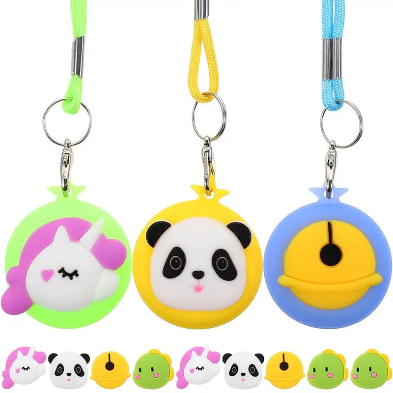 

Holder Cover Tracer Necklace Case Tag Kids Anti Air Protective Lost Silicone Portable Sleeves Covers Sleeve Lanyard Durable