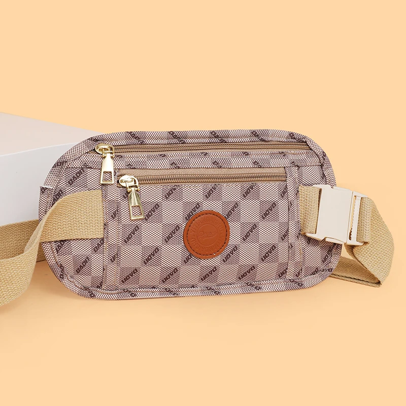 Multi functional women's fashionable waist bag, adjustable shoulder straps, suitable for running, traveling, and daily use, with