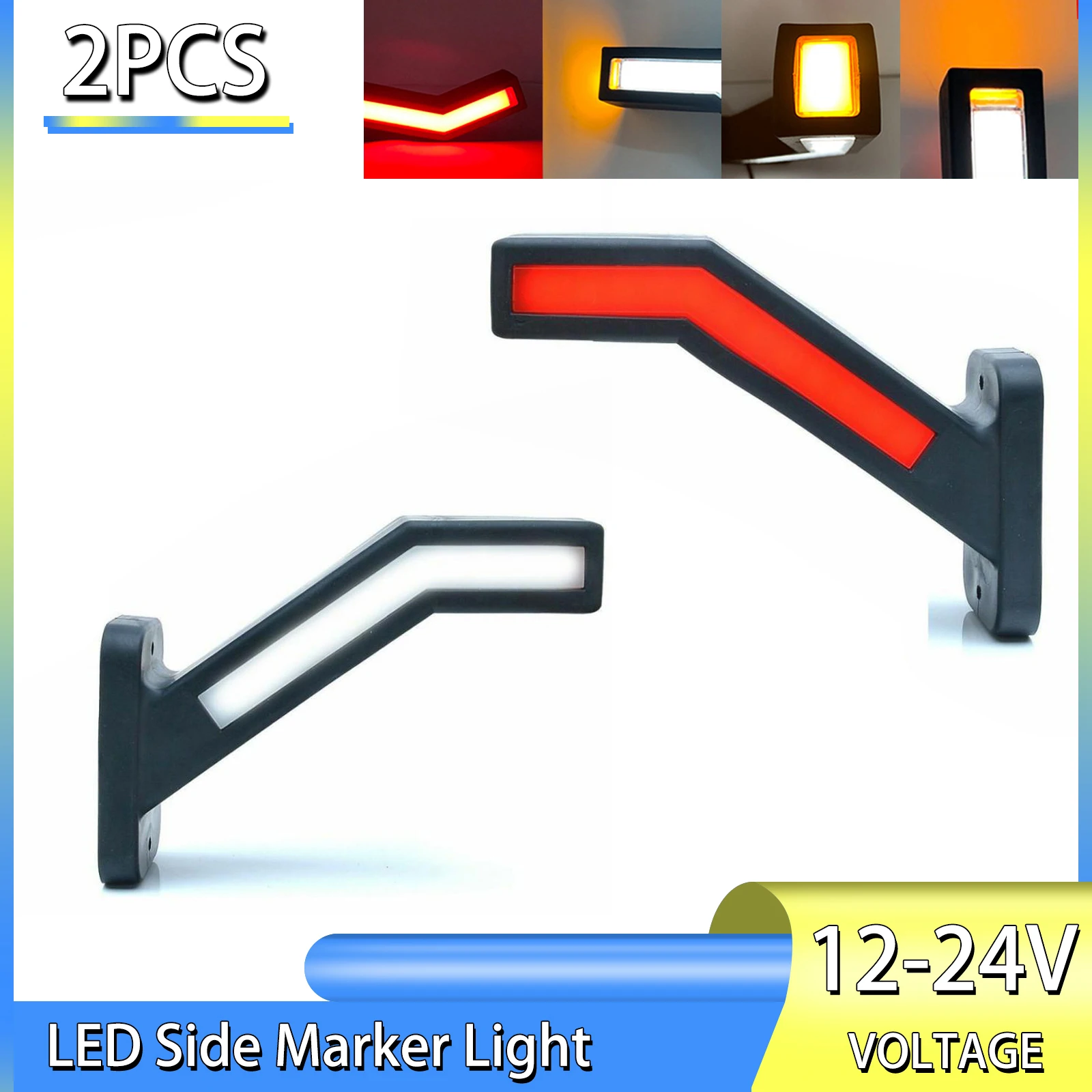 

Mayitr, 2 шт., 12-24 В, водонепроницаемая стандартная Светодиодная лампа для грузовиков, прицепов, боковой габаритный фонарь для автомобилей, грузовиков, прицепов