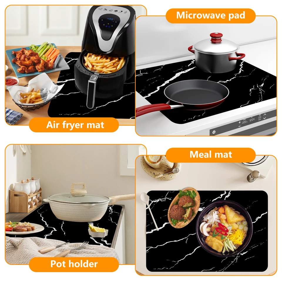 5 Stück Induktionsschutzmatten Silikon - Hitzebeständig Bis 240°C