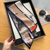 Silk Neckerchief Scarf for Women Luxury Ribbon Skinny Design Satin Hand Wrist Wrap Headband Foulard Shawl Hair Bands Accessories 5