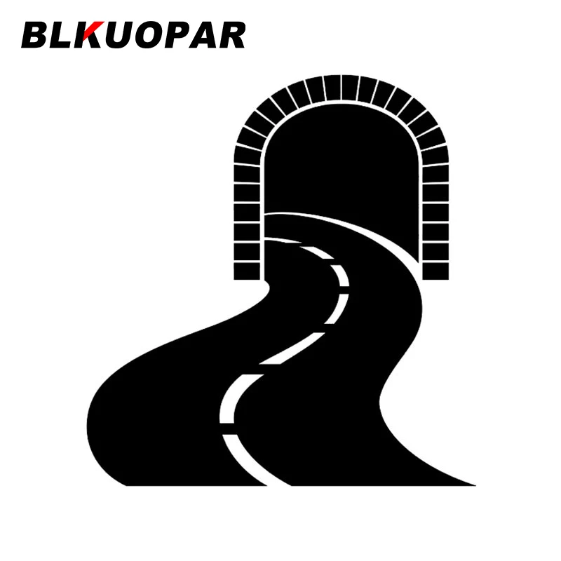 

Наклейки на автомобиль BLKUOPAR, водонепроницаемые креативные наклейки с изображением пещер, туннелей, шоссе, входа в дом, фургон, окон, Стайлинг автомобиля