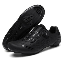 High-Performance Self-Locking Cycling Shoes for Racing and Speed (Black)