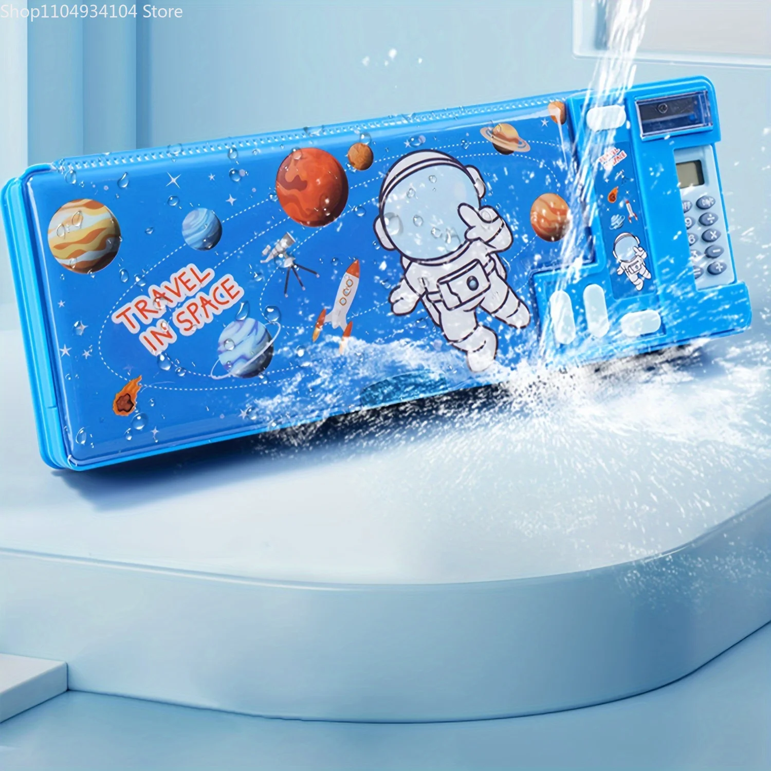 مقلمة متعددة الوظائف للأطفال مع آلة حاسبة، منظم مك...