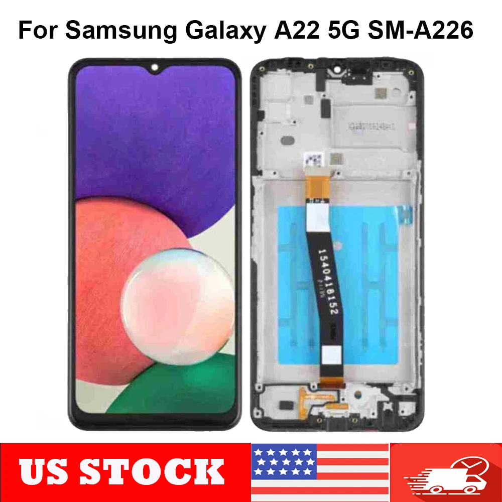 6.6" LCD For Samsung A22 5G LCD Display Touch Screen Digiziter For Samsung A226 LCD A226B SM-A226B/DS Display Assembly Frame