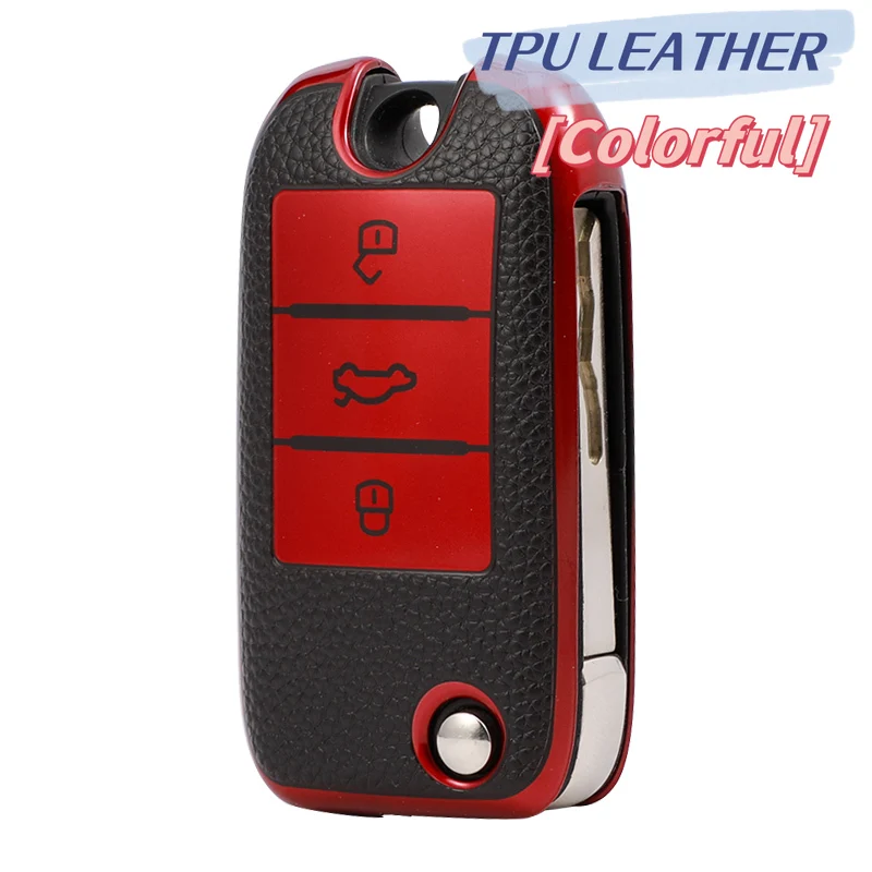 Premium TPU Leather Car Key Case Cover & Protector Accessories