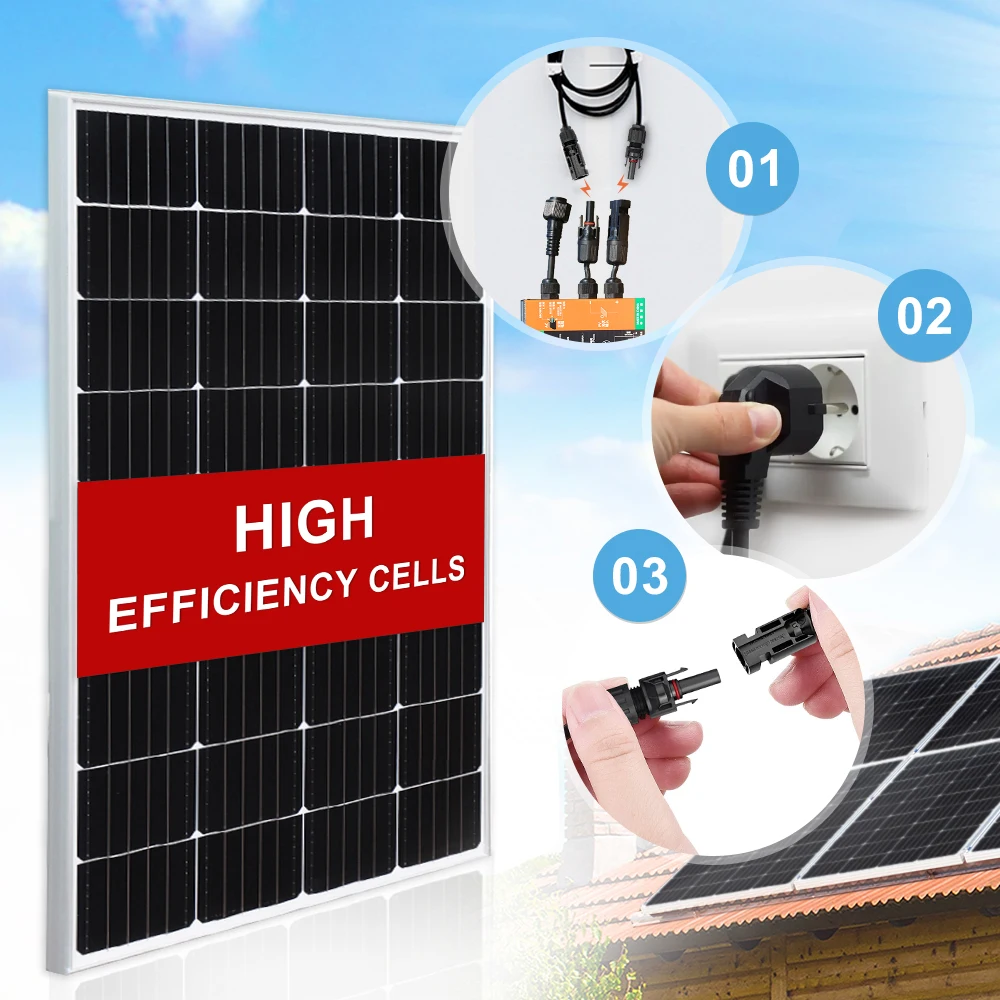 400W Waterproof solar panel system balcony power plants kit with 230V Inverter for home complete kit