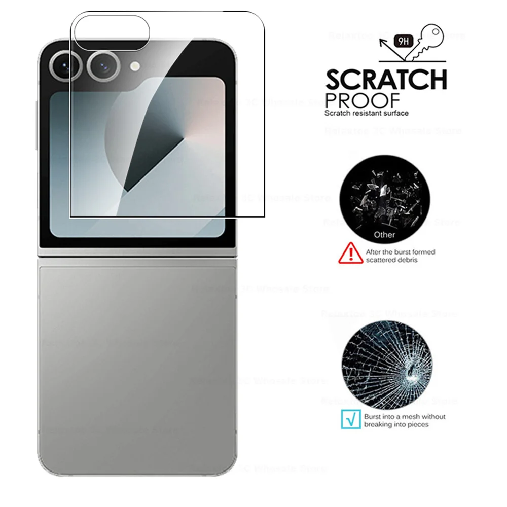 6-in-1 Full Coverage Tempered Glass Screen and Camera Lens Protector for Samsung Galaxy Z Flip Series
