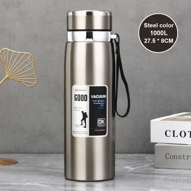 1000ML Large Capacity Thermos Bottle Keep Cold and Hot Stainless Steel Thermal Water Bottle Mug Vacuum Flask Tumbler Thermo Cups