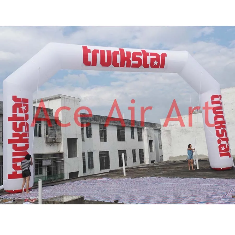 Giant 10m Inflatable Truck Sport Arch with Truck Star Slogan for Game