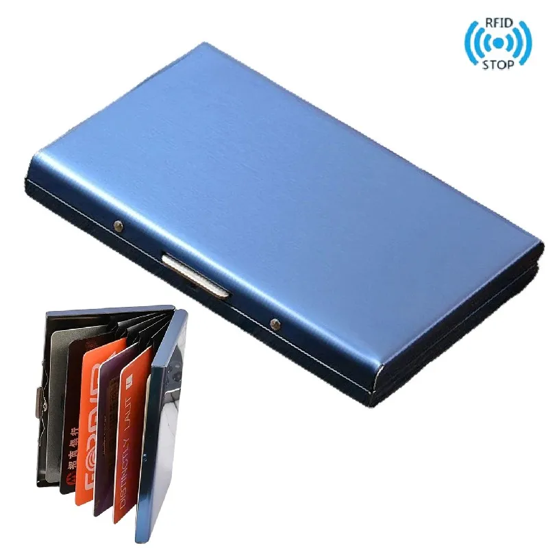 RFID Secure Aluminium Cardholder – Slim, Minimalist & Portable Wallet with Large Capacity